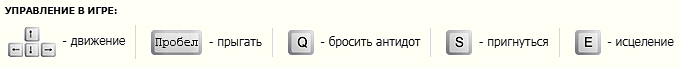 Управление в игре