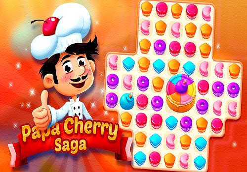 Папа Черри Три в Ряд