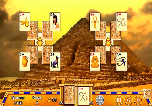 Пасьянс Три Пика – Египет