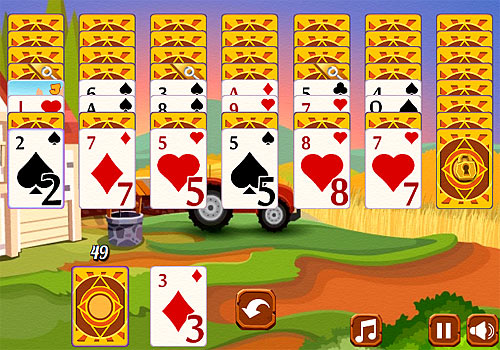 Пасьянс 3 Пика на Ферме